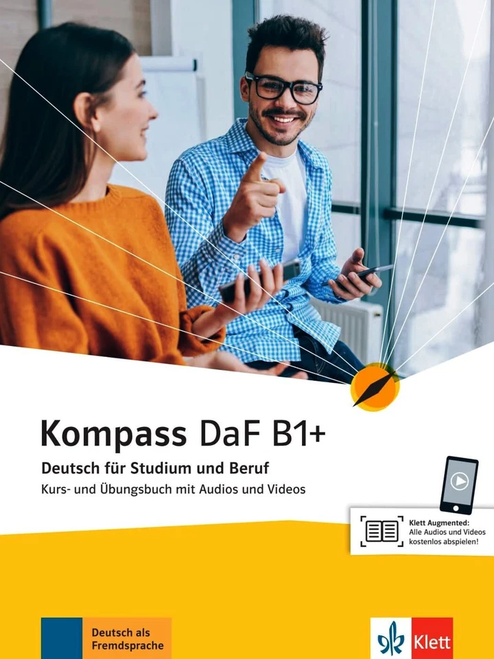 Klett KOMPASS DaF B1+ Deutsch fur Studium & Beruf mit Audios & Videos Online NEW - image 1 of 1