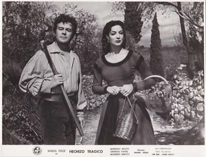 Foto de película María Felix "Hechizo Tragico" 1951 en blanco y negro - Imagen 1 de 2