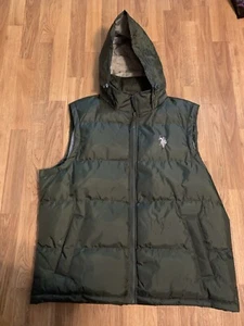 U.S. Polo Association Puffer Vest | Green| Men’s Large - Picture 1 of 7