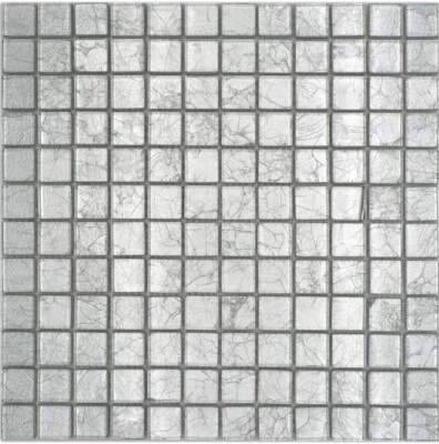 Mosaico Argento Specchio Cucina Bordura Rivestimento 123-8SB16_F 10 Mosaiknetze - Immagine 1 di 4