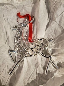 Lenox Silber Teller Rentier Ornament - Bild 1 von 4