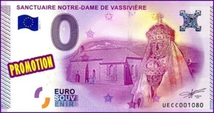 UECC / SANCTUAIRE N.-D. DE VASSIVIERE / BILLET 0 € / NULL EURO-SCHEIN / 2015-1 - Picture 1 of 1