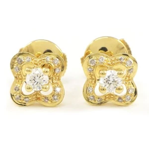 Pendientes perforados MAUBOUSSIN Chance of Love EA0190YGI motivo trébol diamante 750YG - Imagen 1 de 11