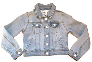 Cat & Jack Girls Denim Jean Jacket Size 6 Button Front Used. 100 - Picture 1 of 10