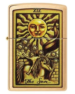 Briquet Zippo 48758 Tarocchi Sole Coupe-Vent À Collectionner Homme Multicolor - Picture 1 of 5