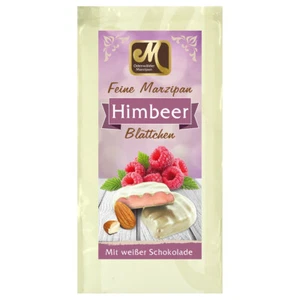 Odenwälder Marzipan Framboise Blättchen Avec Chocolat Blanc 200G - Bild 1 von 1