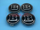 Mercedes Centre Caps 75mm For Brabus Emblems Logo Alloy Wheel Badges Gloss Black