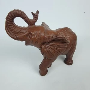 Red Mill Brown Elephant Sculpture Statue Vintage #326 Heavy Figure ~ L6½" x H5½" - Picture 1 of 7