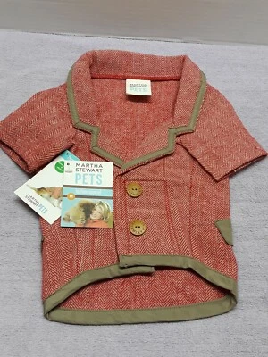 Martha Stewart Pets Size Medium Herringbone Blazer Dog Apparel reddish Pattern  - Изображение 1 из 4
