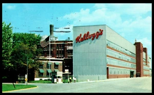 Kellogg Company Cereal Factory Battle Creek Michigan Exterior Chrome Postcard - Picture 1 of 2