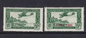 French Polynesia - SG 120, 146 - m/m - 1934 -5f - Air - 1941 5 f Air (Oceanic) - Picture 1 of 1