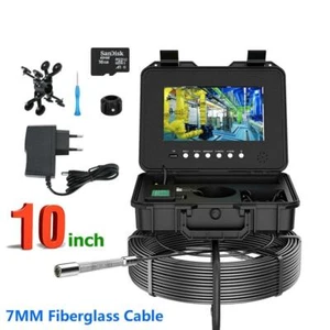Video endoscopio 7mm cavo fotocamera 2MP 10" scarico schermo fognario pipeline - Foto 1 di 12