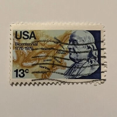 ERROR 1976 US STAMP #1690 WITH INK IMPRINT ON BACK - Image 1 of 3