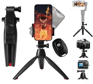 Tripod for iPhone/Camera,Mini Phone Stand with Wireless 7.1 inch, red - Picture 1 of 6