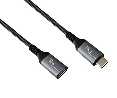 DINIC USB 4.0 Verlängerung, 240W PD, 40Gbps, Typ C auf C, Alu Stecker, 1 m - Bild 1 von 4