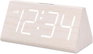 DreamSky Digitaler Wecker aus Holz für Schlafzimmer - Wohnzimmer Schreibtischuhr - Bild 1 von 5