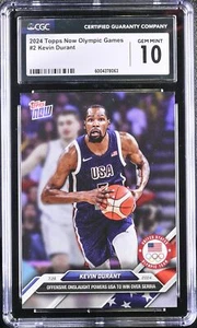 2024 Topps Now Olympic Games Kevin Durant #2 CGC 10 - Picture 1 of 2