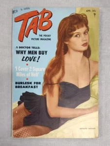 TAB April 1956 BURLESQUE Brigette Bardot Cover PINUP Pocket Mens Digest Magazine - Picture 1 of 8