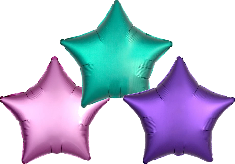 18 «Однотонный звезда в форме фольги воздушный шар - анаграмма - выбрать из 24 цветов - Изображение 1 из 1