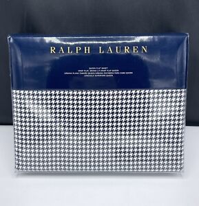 NEW Ralph Lauren Queen Flat Sheet Navy Screening Room 100% Cotton $215 SOLD OUT