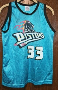 Vintage Teal Grant Hill Detroit Pistons #33 Basketball Jersey Youth XL 18-20 - Picture 1 of 2