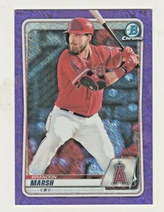 2020 Bowman Chrome PURPLE SHIMMER REFRACTOR BRANDON MARSH RC Rookie Phillies - Picture 1 of 2
