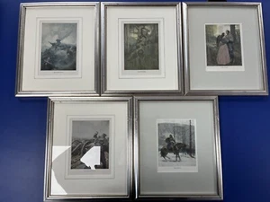 Vintage Wood Framed Print of Illustration by NC Wyeth from 2 books - Picture 1 of 12