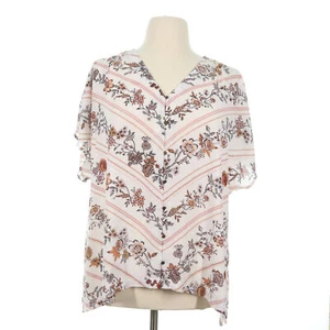 Maurices Women's Beige Floral Boho Button Up Blouse Top - Size 2X - Picture 1 of 9