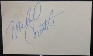 Signed Card of Michael Corbett (American television and Broadway actor)