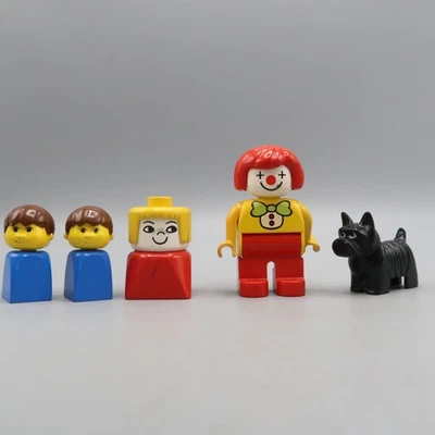 Vintage LEGO Duplo Circus Clown Figure Black Dog Minifigures Lot - Image 1 of 4