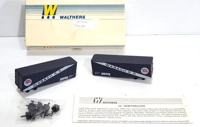 Walthers HO 32' Van Trailers Wabash R.R. Piggy-Back Service New In Box Kit - Image 1 of 2