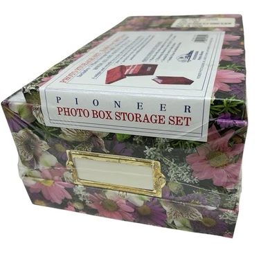 Antigo 1999 Pioneer 11"x8"x5" (aprox. Caixa Tamanho) Caixa de Armazenamento de Fotos + 5 Álbuns Nova - Imagem 1 de 4