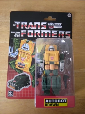 Figura Retro Exclusiva Walmart Transformers Brawn G1: Nueva, Sellada de Fábrica Foto 1 de 4