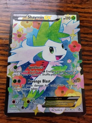 ExC FULL ART Shaymin EX ULTRA RARE RC21/RC25 Radiant Collection Pokemon - Image 1 of 4