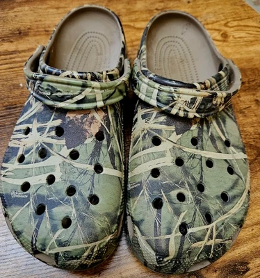 Crocs RealTree Max-4 Camuflaje Zueco Zapatos Sin Cordones Hombres 10/Mujeres 12 ¡Excelente Estado! Foto 1 de 4