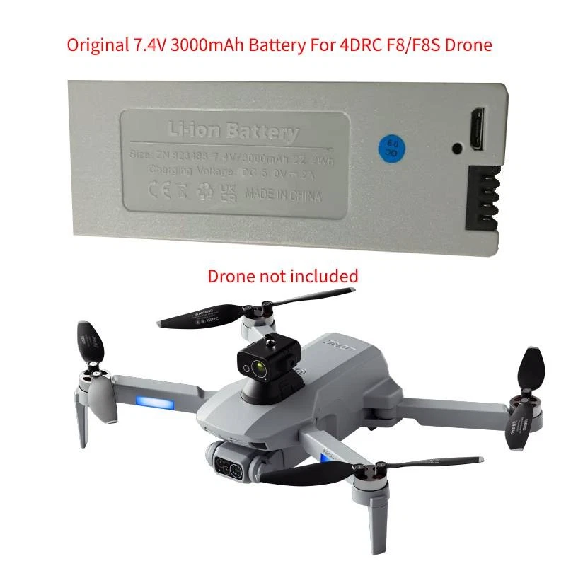 Accessorio batteria originale 7.4V 3000mAh per drone quadricottero 4DRC F8/F8S