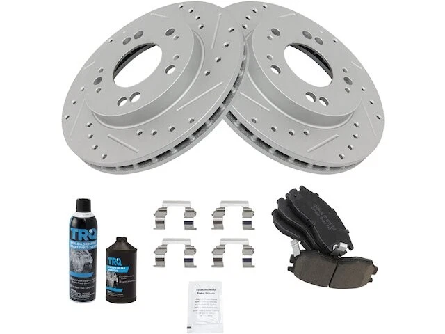 Kit de pastillas de freno delanteras y rotor TRQ 23SH92Z para Mitsubishi Eclipse 1990-1999 tracción delantera Foto 1 de 1