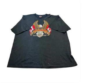 VINTAGE HARLEY DAVIDSON ELDRIDGE CANADA EAGLE T-SHIRT H-D 2000s GR XL - Bild 1 von 7