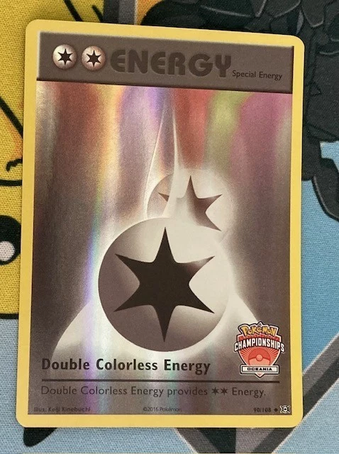 Pokemon DOUBLE COLORLESS ENERGY OCEANIA International Championship Promo - Image 1 of 2
