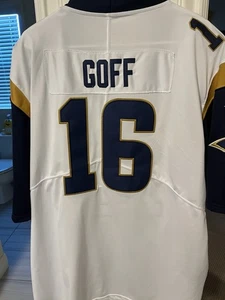 Nike Los Angeles Rams Jared Goff On Field White Football Jersey Men's Size 2XL - Picture 1 of 9