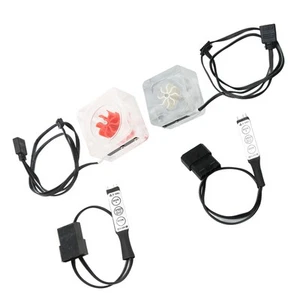 Water Cooling Meter G1/4 Thread 8 Impeller 3 Way Acrylic Revolving Speed CB - Afbeelding 1 van 28
