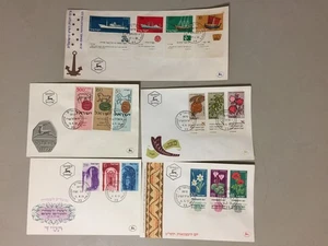 Five '50 Israel fdc with multiple stamps - Picture 1 of 1