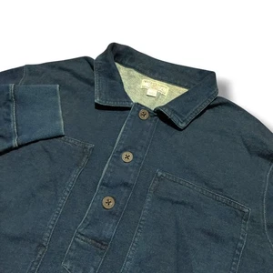 Wallace & Barnes Shirt Mens XL Denim Work Military Pullover Long Sleeve Button - Picture 1 of 10