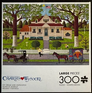 Buffalo Games Puzzle 300 Piece Large Charles Wysocki ICE CREAM and HOPSCOTCH - Picture 1 of 2