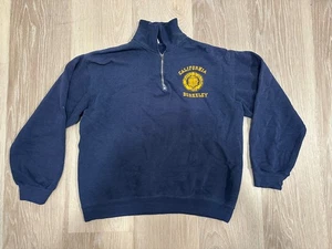 Vintage 1980s Cal Berkeley Collegiate Pacific Sweatshirt 1/4 Zip Size Small - Bild 1 von 6