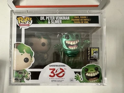 Funko Pop! Dr. Peter Venkman & Slimer 2 Pack Metallic SDCC 2014 , 2500 Pieces  - Immagine 1 di 4