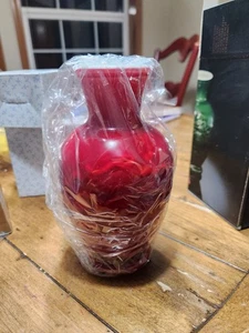 Vintage 1981 Avon "SPRING BOUQUET FRAGRANCED VASE" Oriental Red 6,5" Nos - Bild 1 von 6