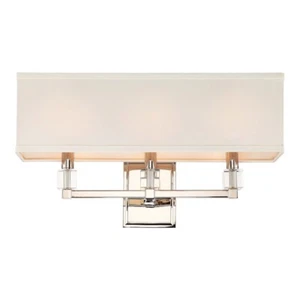 Crystorama Dixon 3 Light Polished Nickel Sconce - 8883-PN - Picture 1 of 1