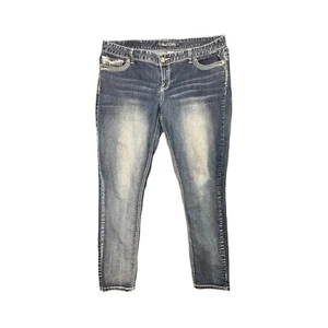 Maurice XL skinny Jeans Women Waist 35-36 inches, Sequins and Embroidery - Picture 1 of 9