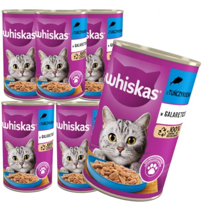 WHISKAS TUNA 6x400g Katzenfutter in Dosen JELLY - Bild 1 von 4